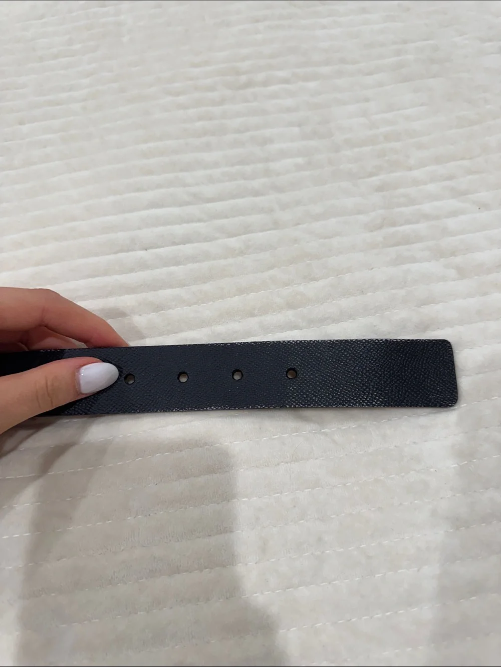 Michael Kors Women’s Leather Belt with Silver Buckle